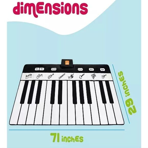 24 Keys Piano Keyboard Mat Record, Playback, Demo, Play, Adjustable Volume EUC - Picture 4 of 9